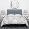 Designart 'White Crumpled Abstract' Scandinavian Bedding Set - Duvet Cover & Shams